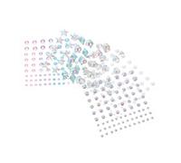 Gatuida Lot De 5 Feuilles Autocollantes Pierres Facettes Visage Boucles D'oreilles Pour Filles Multicolores Assorties 2,3-4 Mm Adhésives Perles Brillantes Fête Noël Halloween