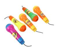 Gatuida Lot de 5 Microphones Jouets Echo pour Garçon et Filles sans Piles, Couleurs Aléatoires, Micro Amplificateur Vocal Léger et Résistant, Musical Éducatif pour Éveil Couleur Aléatoire