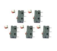 Gatuida Lot de 5 Mini Interrupteurs Micro 18 Mm à Levier Rouleau, Contact Instantané Spdt, Plastique et Métal, Micro Marche/arrêt pour Volet Roulant