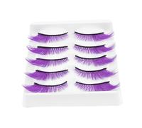 Gatuida Lot De 5 Paires De Faux Cils Naturels Extensions De Cils Volumineux Synthétiques Courts Violets