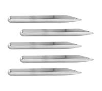 Gatuida Lot de 5 Spatules de Laboratoire 14,5 Cm en Acier Inoxydable Pointe Arrondie, Dosettes Métalliques pour Prélèvement et Mélange Précis de Poudres, Outil Polyvalent pour