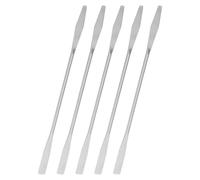 Gatuida Lot de 5 Spatules en Acier Inoxydable 15 CM pour Maquillage Spatule à Mélanger le Fond de Teint Outil Professionnel pour Palette Cosmétique Mélangeur Solide et Facile à