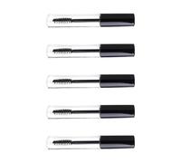 Gatuida Lot de 5 Tubes Vides pour Mascara 10 Ml Bouchon Noir, Flacon Transparent Portable pour Brosse à Cils, pour Maquillage et Voyage, Récipient Rechargeable pour Crème et Faux