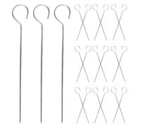 Gatuida Lot de 50 brochettes de barbecue en acier inoxydable - Aiguilles à viande pour barbecue - Brochettes à kebab pour griller, rôtir des steaks, pour un repas en plein air