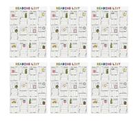 Gatuida Lot de 6 autocollants de suivi pour journal de lecture, pour les | Autocollants pour liste de lecture, suivi des défis de lecture, outils de planification des études, fournitures scolaires,