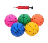 Gatuida Lot de 6 Ballons de Basket gonflables en Plastique pour Enfants, balles rebondissantes Souples de 12,7 cm pour Jeux d'intérieur et Jeux pour Tout-Petits, Mini Ballons de Sport pour fêtes