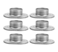 Gatuida Lot de 6 Bases de Tube Rond 48 MM en Acier Zingué Bride Ronde pour Support de Rambarde de Terrasse Fixation Stable et Résistante aux Intempéries Accessoires de Montage pour