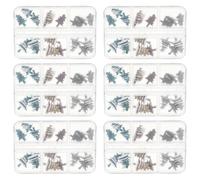 Gatuida Lot de 6 boîtes de breloques pour ongles en résine en forme de sapin de Noël, décorations de manucure 3D à dos plat, accessoires de manucure pour les fêtes, pierres précieuses d'hiver