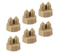 Gatuida Lot de 6 Bouchons à Vis Rapides Gris pour Bouteilles Co2, Réacteur à Dioxyde de Carbone DIY pour Aquarium, Bouchons en Plastique Étanches Compatibles Système Pompe à Air