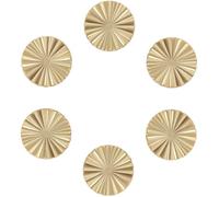 Gatuida Lot de 6 Boutons Décoratifs pour Meubles en Alliage de Zinc Finition Cuivre Brossé Forme Ronde Poignées pour Tiroirs Armoires et Placards Cuisine Style Vintage pour