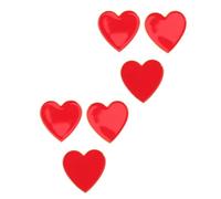 Gatuida Lot de 6 Broches Cœur en Alliage Doré - Accessoires Rouges pour Paquet Chapeaux et Vêtements - Broches Présent Saint-Valentin et Mariage - Décoration Légère et Résistante pour