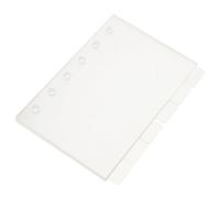 Gatuida Lot de 6 Couvertures de Classeur A7 en Acrylique Transparent Rechargeables et Détachables Pochette à 6 Anneaux pour Feuilles Mobiles pour Bureau École et Organisation DIY