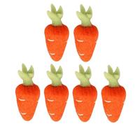 Gatuida Lot de 6 Décorations Carotte en Feutrine de Laine Grandes Barrettes Accessoires DIY Décorations pour Broches et Coiffures Créatives