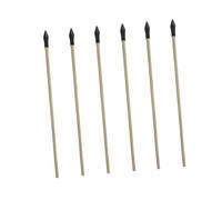 Gatuida Lot de 6 Flèches de 43 Cm Embouts en Caoutchouc Souple, Perche en Bois Naturel, Traditionnel de Lancer de Flèches pour Jeu D’extérieur et Entraînement de Tir à L’Arc