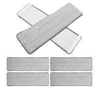 Gatuida Lot de 6 Lingettes de Rechange pour Balai à Franges Plates en Microfibre Absorbante 36 X 11 CM Réutilisables et Lavables pour Nettoyage Humide et Sec de Sols Divers Adaptées