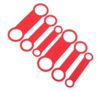 Gatuida Lot de 6 médailles d'identification coulissantes en Silicone pour Chats et Chiens - Plaques de Rechange silencieuses pour Colliers de Chiots et Autres Animaux (Rouge)