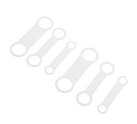 Gatuida Lot de 6 médailles d'identification coulissantes pour Animaux de Compagnie - Plaques de Remplacement en Silicone pour Chats, Chiens et Autres Animaux (sans Bruit) - Blanc