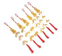 Gatuida Lot De 6 Pendentifs Décoratifs en Forme De Serpent À Suspendre Style Traditionnel pour Le Nouvel an Les Fêtes Et Les Signes du Zodiaque Décorations Lunaires Dorées