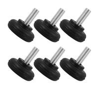 Gatuida Lot de 6 Pieds de Meuble en Caoutchouc Anti-Vibrations Réglables, Stabilisateurs Amortisseurs Vis 51 pour Tables et Bureaux, Patins Antidérapants pour Sols Irréguliers,