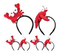 Gatuida Lot de 6 Serre-têtes en Forme de Homard pour Adultes : Serre-tête en Forme de Pince de Homard pour événements sur Le thème de l'océan, célébrations de Fruits de mer, fête