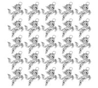 Gatuida Lot de 60 Breloques Cheval en Alliage Antique Pendentifs Animaux Cabrés Amulette pour Bracelets DIY Décoration Suspendue Nouvel An Chinois 2026 Accessoires Créatifs Feng Shui