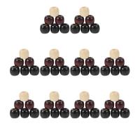 Gatuida Lot de 60 Perles pour Tresses Dreadlocks en Bois Imitation, Trou de 8 Mm, Accessoires DIY pour Création de Bijoux, Kit Polyvalent pour Coiffures Bohèmes et Style Pirate