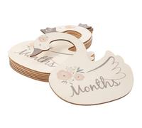 Gatuida Lot de 7 Séparateurs de Vêtements pour Bébé Motif Oiseau en Bois Organiseur de Penderie pour Vêtements de Tout-Petit Cartes de Rappel de Taille pour Chambre D’Garçon et Filles
