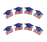 Gatuida Lot de 8 Broches Commémoratives en Métal pour Chapeau de Diplômé 2026, Épingles Décoratives pour Cérémonie de Remise de Diplômes, Accessoires Polyvalents pour Toques et Vêtements,