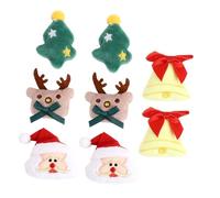 Gatuida Lot de 8 Broches de Noël en Peluche à Motif Dessin Animé Accessoires de Mode pour Vêtements d'Garçon et Filles Décorations Festives Père Noël Renne Cloche et Sapin pour Fêtes