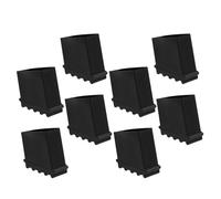 Gatuida Lot de 8 Patins en Caoutchouc Antidérapants pour Escabeau Pliable, Pieds Isolants Noirs, Accessoires de Sécurité pour Échelle Extensible, Protection Solide pour Usage Domestique