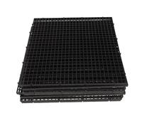 Gatuida Lot de 8 Plaques Séparatrices pour Aquarium 30x30 Cm en Plastique Noir, Grille de Séparation pour Média Filtrant, Filet D'isolation pour Filtre de Fond, Accessoire pour Bassin