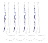 Gatuida Lot de 8 Pompons Tzitzit : Cordons Tzitzit pré-noués - Franges de Tallit Halakhiques de Rechange avec Clips métalliques pour l'entretien du châle de prière