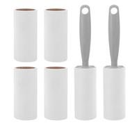 Gatuida Lot de 8 Rouleaux adhésifs Anti-Poils pour Animaux avec recharges - Balai Collant pour éliminer Les Poils de Chat et de Chien sur Les Meubles, Tapis, vêtements et sols (Gris)