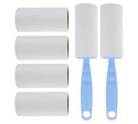 Gatuida Lot de 8 Rouleaux adhésifs pour Poils d'animaux avec recharges - Balai Collant pour éliminer Les Poils de Chat et de Chien sur Les Meubles, Tapis, vêtements et sols (Bleu)