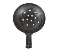 Gatuida Louche Ronde en Fer Multifonction pour Nettoyage De Canalisation, Pelle à Passoire 20 Cm, Outil Portable Résistant pour Enlever Déjections Et Sable, Usage Extérieur Professionnel