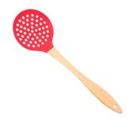 Gatuida Louche Silicone avec Poignée Résistante Chaleur Ustensile de Cuisine pour Servir et Filtrer Aliments Rouge pour Maison Restaurant et Plus