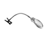 Gatuida Loupe à Pince LED avec Lumière Blanche Lampe pour Lecture et Inspection Flexible avec Pince Antidérapante Loupe de Bureau Portable pour Malvoyants et Travaux de Précision