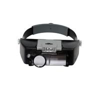 Gatuida Lunettes Loupe Portables avec Éclairage LED Grossissement Jusqu à Visière Ajustable pour Travaux Manuels Couture Lecture Et Réparation Électronique Noir