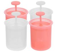 Gatuida Machine à Mousse pour Visage 4pcs en Pp Blanc et Rose, Opération Facile et Formation Rapide de Mousse, Outil Portable pour Nettoyage Visage en Voyage