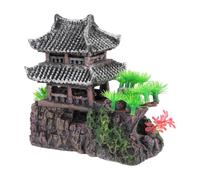 Gatuida Maison à Poissons en Résine, Ornement Décoratif Marron pour | Cachette Créative pour Poissons, Usage en Bassin Domestique, Pièce Unique, Finition Résine, Teinte Marron