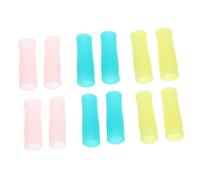 Gatuida Manchons de Ciseaux à Cuticules en Silicone Antidérapants 12 Pcs, Taille Courte, Protège-pointes, Revêtement de Poignée, pour Manucure et Soins des Ongles, Multicolore (vert, Jaune, Rose