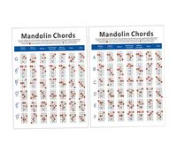 Gatuida Mandolin Chord Chart Large Exercise Diagram Training Guide For Beginners Students And Teachers