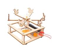 Gatuida Manège Soi-même en Bois 1 Set, Éducatif Stem pour Garçon et Filles, Kit D'assemblage Scientifique, Développement Motricité Fine et Coordination Œil-Main, Apprentissage