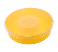 Gatuida Mangeoire Ronde pour Abeilles Durable Abreuvoir Transparent Antinoyade pour Ruche Station Eau Apicole Jaune Facile à Remplir Outil Apiculture Pratique