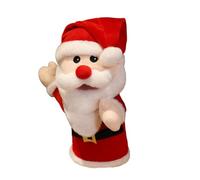 Gatuida Marionnette à Doigt de Noël Peluche pour Garçon Fille Figurine de Père Noël pour Jeux Interactifs et Histoires