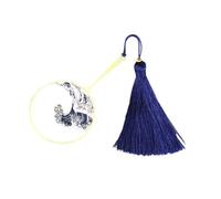 Gatuida Marque-page Décoratif à Pompons Bleu en Alliage et Polyester Modélisation Unique de Vague de Mer, Pratique et Décor Suspendu, Présent de Graduation