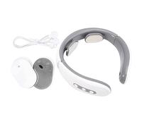 Gatuida Masseur Cervical Sans Fil U Shape Appareil de pour Détente Du Cou Soulagement des Douleurs Musculaires et Circulation Sanguine Blanc Sans Batterie