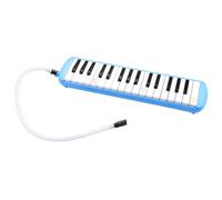 Gatuida Mélodica Touches pour Débutants Instrument de Musique Portable avec Tube Long et Embouchure Courte pour Pratique et Performances Design Élégant Bleu et Blanc