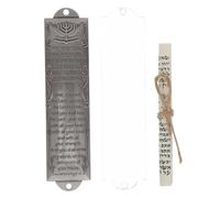 Gatuida Mezouza Décorative en Métal avec Parchemin pour Porte 132mm Décoration Religieuse Artisanale Écriture Hébraïque Ornement Symbolique Présent Religieux