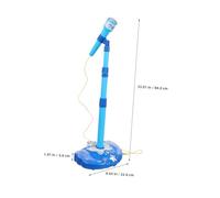 Gatuida Microphone Karaoké Garçon Fille Bleu Musical sans Batterie Micro Pied pour Garçon Fille Éducatif Créatif pour Chanter et Apprendre